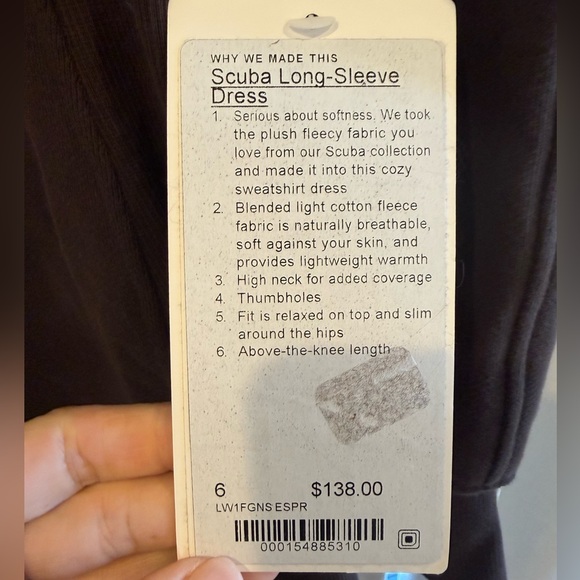 Lululemon espresso Scuba dress - Picture 2 of 3